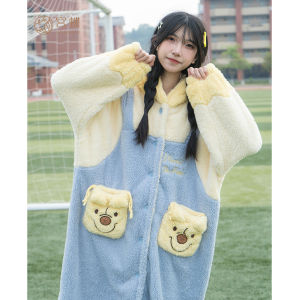 GONGDIE | Thermal Fluffy Sleepwear Long