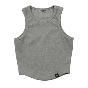 Aespa Ning Synerjyn Short Pure Color Belly Button Baring Vest Women Slimming Hot Girl Vest Commute Style Halter Neck