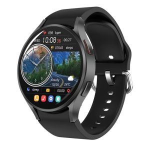 สมาร์ทวอท์ชทรงกลมหน้าจอสัมผัสกีฬามัลติฟังก์ชั่นอัตราการเต้นของหัวใจความดันโลหิตโทรผ่านบลูทูธสมาร์ทวอท์ช NFC อัจฉริยะ