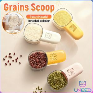 Need Kitchen Multi-function Rice Spoon Removable Handle Moisture-proof Digging Grain Spoon 1Pc