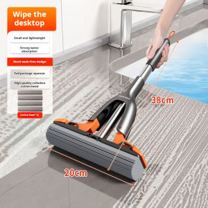 Joybos | Mini Sponge Desktop Mops JOYBOS Push-pull water squeezing Hand Free Cleaning Rag Multifunctional Home Clean Mop