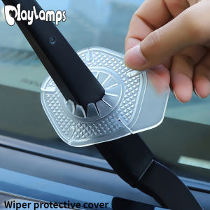 2 ชิ้น ที่ปัดน้ำฝนฝาครอบป้องกันหลุมที่ปัดน้ำฝนรถยนต์ป้องกันฝุ่นแขนด้านล่างใบอุปกรณ์เสริมรถยนต์ป้องกันเศษ