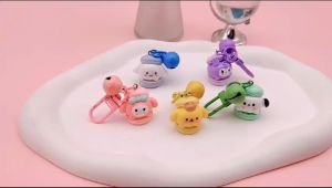 STV DIY Gantungan Kunci Lonceng Cute Keychain 3D Sanrio macaron Donut Tengkurap