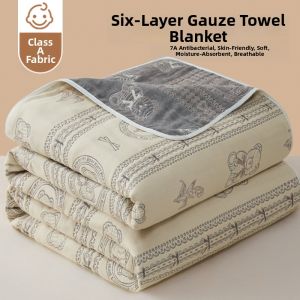 NONGNONGAI | Six Layer Gauze Thin Blanket For Air Conditioned Naps