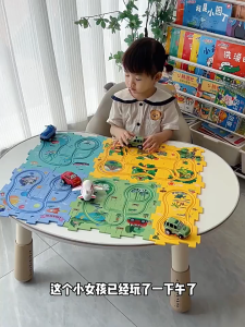 รถรางรถไฟของเล่นเพื่อการศึกษาสำหรับเด็ก ประกอบเองได้ ปริศนาอเนกประสงค์ DIY ของขวัญวันเกิดเด็กชาย