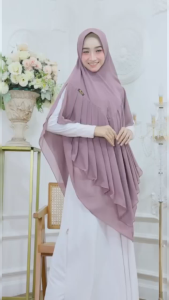 BISA COD! Hijab Instan Syari Jumbo Pet Antem Kode AFIKA Bahan Ceruty Babydoll by Ory AjeZas Collect
