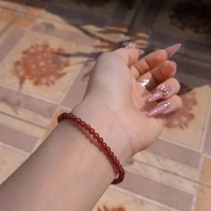Vòng hạt nhí Garnet Ngọkc Hồng Lựu đỏ au 4li - Phong Thủy TUDO