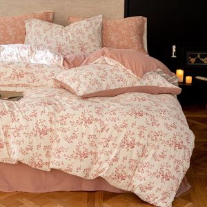 BEIPIN | Ultra-Soft Knitted Interlock Cotton Four-Piece Bedding Set Class A