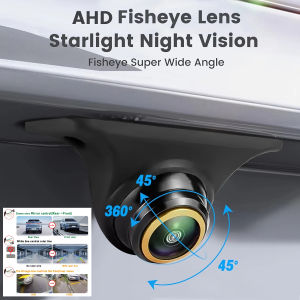 Golden Lens 1080P AHD Fisheye Rear View Camera for Cars - Full HD Night Vision 170° Wide Angle Front & Rear Parking Assistance
