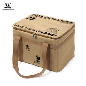 LouisWill 30L Tactical Camping Storage Bag Oxford Waterproof Outdoor Cookware Organizer Portable Foldable Picnic Carry Bag For Hiking BBQ Travel