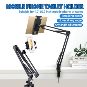 Metal Flexible Mobile Phone Tablet Holder Stand 360 Degree Universal Mobile Desktop Long Arm Lazy Phone Holder Stand Clipper Pemegang Telephone 手机架