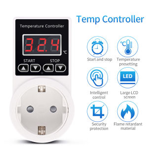 Digital Temperature Controller Timer Socket Thermostat With Timer Switch Heating Cooling EU Plug For Incubation Aquaculture