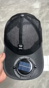 Summer Outdoor Cap With Solar Fan Cap USB Rechargeable Solar Fan Hat Sun Cap Portable Solar Fan Hat