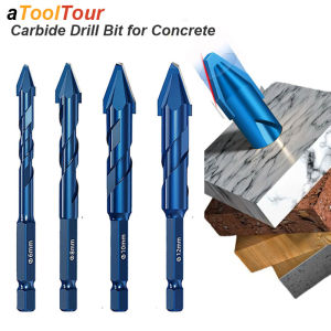 Masonry Concrete Spiral Drill Bit Eccentric for Glass Ceramic Tile Brick Plastic Wood Mason Hard Alloy Wall Hole Cutter Saw DIY