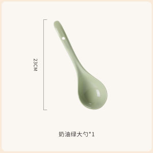 Large Ceramic Spoon Soup Spoon Long Handle Rice Spoon Porcelain Soup Ladle Cute Individual Serving Dining Utensils for Soup