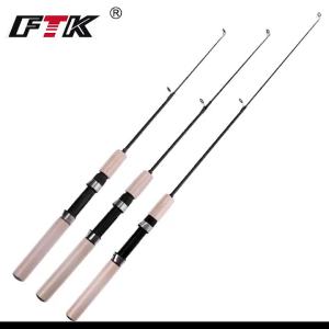 Cần Câu Cá Trên Băng Thu Nhỏ FTK Mini Chất Liệu Sợi Carbon Di Động 55/65/75cm Câu Cá Tôm Sông Cá Chép Dụng Cụ Câu Cá Mùa Đông