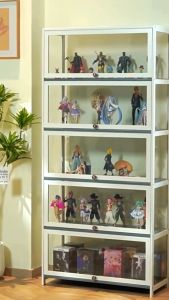 Tủ Mica 4 Mặt Trong Suốt Trưng Bày Mô Hình Sản Phẩm Tủ 5 Tầng Đựng Đồ Đa Năng Phòng Khách Phòng Ngủ Có Gắn Thêm Được Đèn Led