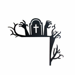 Halloween Door Corner Sign Decor Wood black Pumpkin Spider Web Bat Ornaments for Halloween Party Home Door Frame Decoration