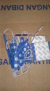 lampu led modul strip 3 mata 220 Volt AC Langsung Listrik Rumah-BIRU-M2