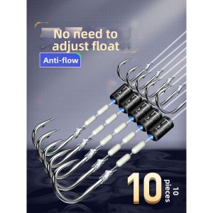 BAIXITANG | Run-Lead Double Hook Float-Free Auto-Finder Gold Sleeve Ido Ishin Bound Fishing Hooks Set