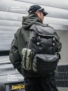 Mens Travel Commuter Laptop Backpack Tactical EDC Shoulder Bag Street Style Waterproof Polyester Lining 16 Inch Computer Sleeve