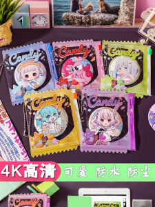 Square Biji Protective Case Pendant 75mm Badge Storage Candy Doll Bag Card Holder Anime Themed PVC นุ่ม Bag for Daily Use กระเป๋าใส่การ์ดลายการ์ตูนพีวีซี 75 มม สำหรับใช้ในชีวิตประจำวัน