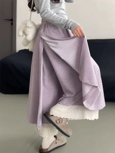 LANMENGYA | Slimming Purple Lace Patchwork Pants For Petite Women High Waist