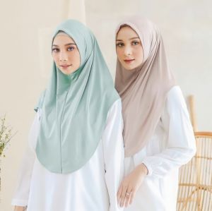 TERMURAH HIJAB JILBAB INSTAN KERUDUNG POLOS BERGO SYRIA BASIC ZAIDA INSTAN TERBARU