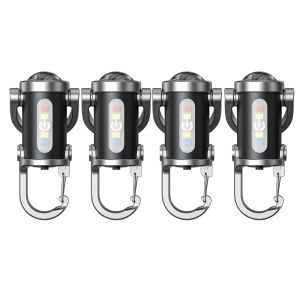 Mini Rechargeable Keychain Flashlights 800LM EDC COB Work Light Torch Ultra Bright Mini Portable Lantern for Searching Hiking
