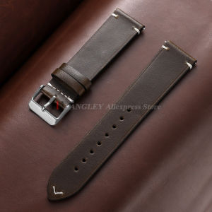 Retro Oil Wax Leather Watch Band 18mm 20mm 22mm 24mm for Men Women Universal Sport Strap Soft Quick Release Replacement Bracelet