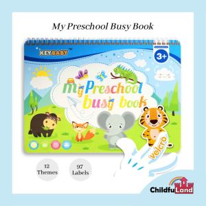 [CLEARANCE - PREMIUM QUALITY] (Animals Cover) My Preschool Busy Book / Quiet Book for Kids Educational Learning Toys
