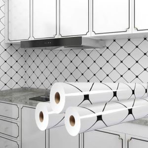 【Free gifts】PVC Waterproof Marble Wall Stickers Cupboard Table Kitchen Self Adhesive Oil proof Wallpaper and self adhesive waterproof foilheatproofoilproof Self-adhesive Wallpaper Home Decor Wallcovering For Living Room Bedroom Background Wall