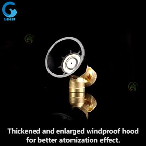 Gbest Pure copper Black Alloy Cyclone Nozzle Anti corrosion Fruit Vegetable Atomization 360 Adjustable Nozzle Agricultural Garden Mist Spryer Nozzle high pressure brass car wash water nozzle alat penyiram sayur kepala paip air kuat