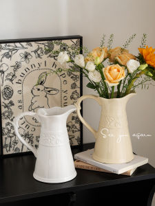 โถจุกดอกไม้เซรามิกสไตล์ย้อนยุคแบบยุโรป โถจุกดอกไม้ขนาดใหญ่สไตล์โมเดิร์นสำหรับตกแต่งห้องนั่งเล่นและห้องอาหาร