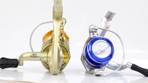 [COD]Reel Pancing Berputar Reel Pancing Air Asin dan Air Tawar Tarikan Maksimum 22 lbs Rasio Gigi 5.2:1 dengan Kumparan Logam dan Rocker Lipat