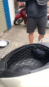 Lót cốp da cao cấp Vespa Sprint và Primavera CÓ TÚi da đựng giấy tờ