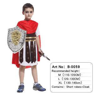 Roman Warrior Childrens Costume - Gladiator Set | Theme Party Halloween Dress Up
