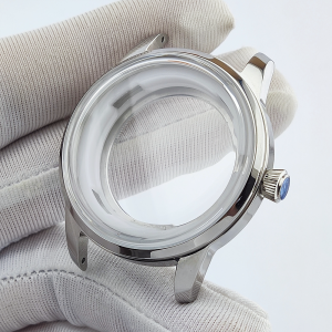 40mm case dome glass stainless steel case NH35 case suitable for 35mm dial leather strap NH35 watch case