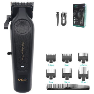 VGR | VGR V-995 Electric Hair Clipper for Men Metal Leather Body Household Oil Head Carving LED Digital Display Hair Trimmer