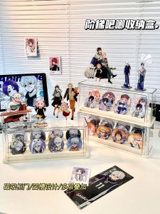 Large Capacity Multi-layer Dustproof Barley Storage Box Creative Rectangular Desktop Display Cabinet Waterproof Storage Organizer