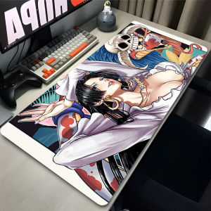 Bandai | Computer Mouse Pad O-one P-piece Boa Hancock Gaming MousePad Large Mouse pad Gamer keyboard pad Edge White Desk Mat tapis souris