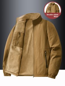 CHAFEI | Double-sided Warm Fleece Jacket for Men Windproof and Thickened Collared