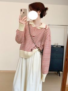 CHOEFULYN | Vintage College Style Womens Knit Sweater Autumn Winter New Arrival