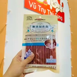 Snack cho Chó dạng que gặm Doggy Man 120g hương sữa phô mai bò