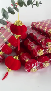 Combo 30 Đèn Lồng Đỏ size 3cm Quả Cầu Vải Nhung Hàng Loại Đẹp Trang Trí Nhà Cửa Lễ Hội Tết Nguyên Đán