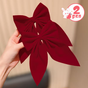4/2-piece set of red bow hair clip fashion accessories suitable for cute girls suitable for various occasions gift creativity