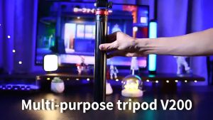 2M Portable Dudukan Lampu Light Stick Swafoto Tongkat Tripod Selfie Yang Dapat Disesuaikan / Ditarik 36.5cm - 205cm Bahan Paduan Aluminium Bracket Mount Lipat Stand Lampu COB 40W Holder Monopod Multifungsi Kokoh Kuat Stabil For HP Handphone Camera Action