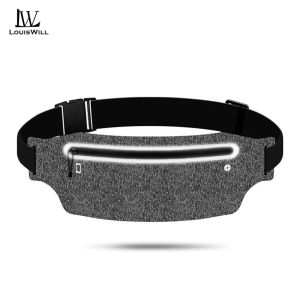 LouisWill Fashion Waist Bag Outdoor Sports Waist Pack Bag Ultrathin Pouches Mens Waist Belts Bag Chest Bag Adjustable Running Pouch Waterproof Crossbody Bag Money Phone Waist Fanny Pack Jogging Belt Fanny Pack With Reflective Strip for Workouts Sports Ou