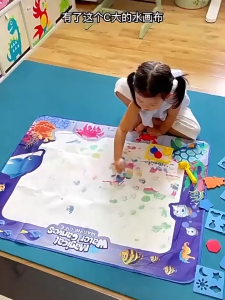 Magic Water Drawing Mat Painting Set Canvas for Kids Doodle Toys Safe Material & Mess Free Montessori Educational Toys