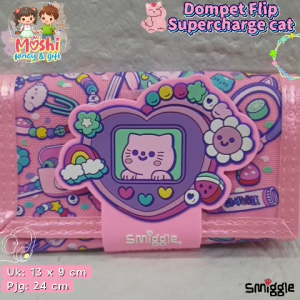 Dompet Anak Lipat Motif Supercharge Cat / Dompet Anak Perempuan Cat Pink / Wallets Characters Supercharge Cat girl